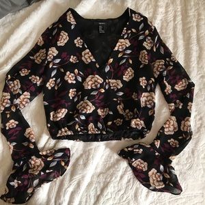 Black floral top